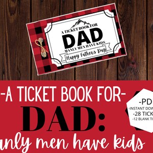 LIVRE DE BILLETS pour PAPA - les hommes virils ont des enfants - Téléchargement instantané - pdf - Fête des Pères