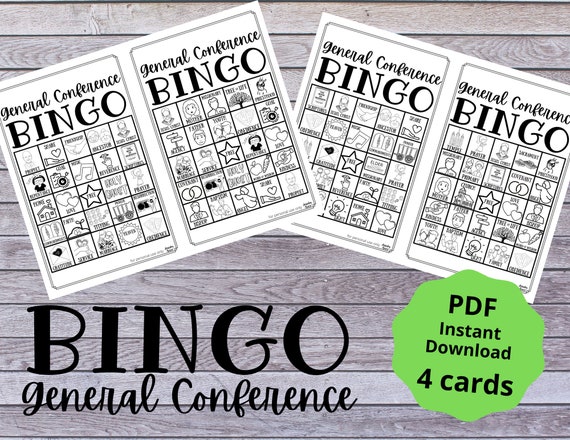 GENERAL CONFERENCE BINGO Instant Download Printable | Etsy