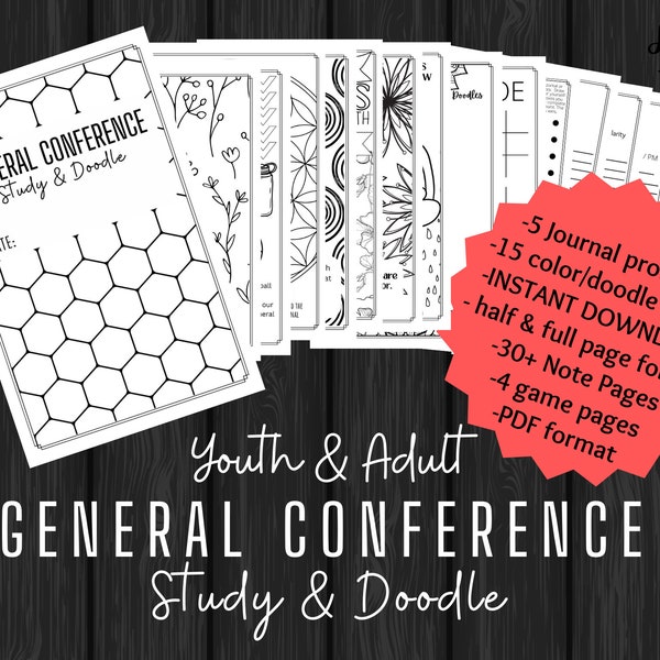 General Conference 2023 Adult Activities Etsy
