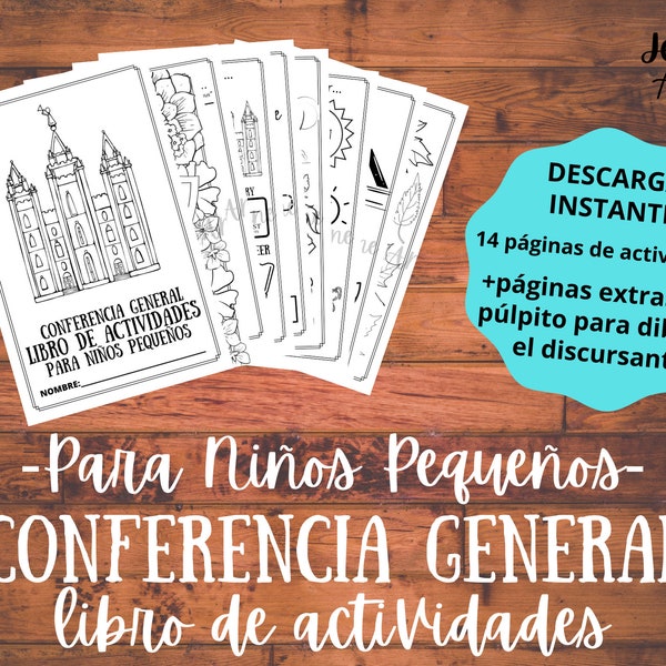 Conferencia General - libro de actividades para Niños pequeños - Descarga INSTANTE