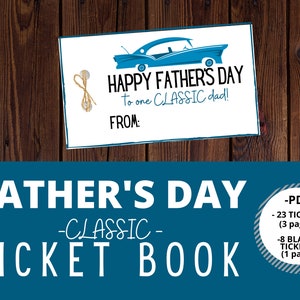 CLASSIC DAD Ticket Book - Instant download - pdf - Vatertag