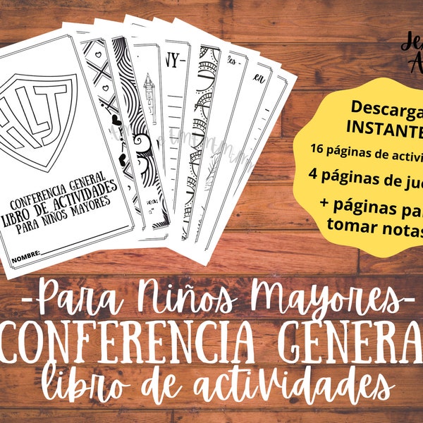 Conferencia General - libro de actividades para Niños Mayores- Descarga INSTANTE