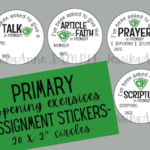 Assignment Stickers - PRIMARY - 2 &quot; - Sheet of 20 CTR