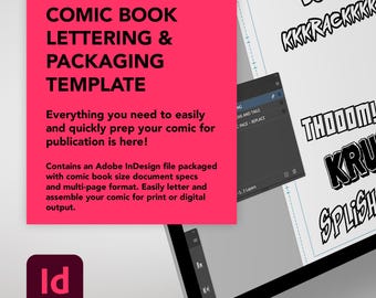 Comic Book Lettering & Packaging Template – Indesign Format