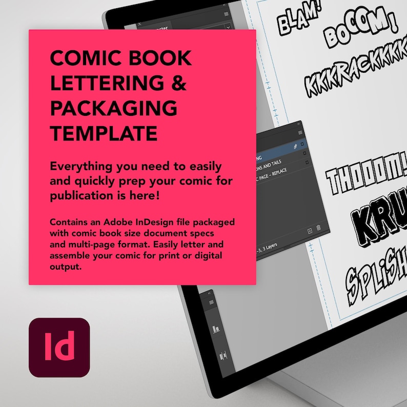 Comic Book Lettering & Packaging Template – Indesign Format - Etsy