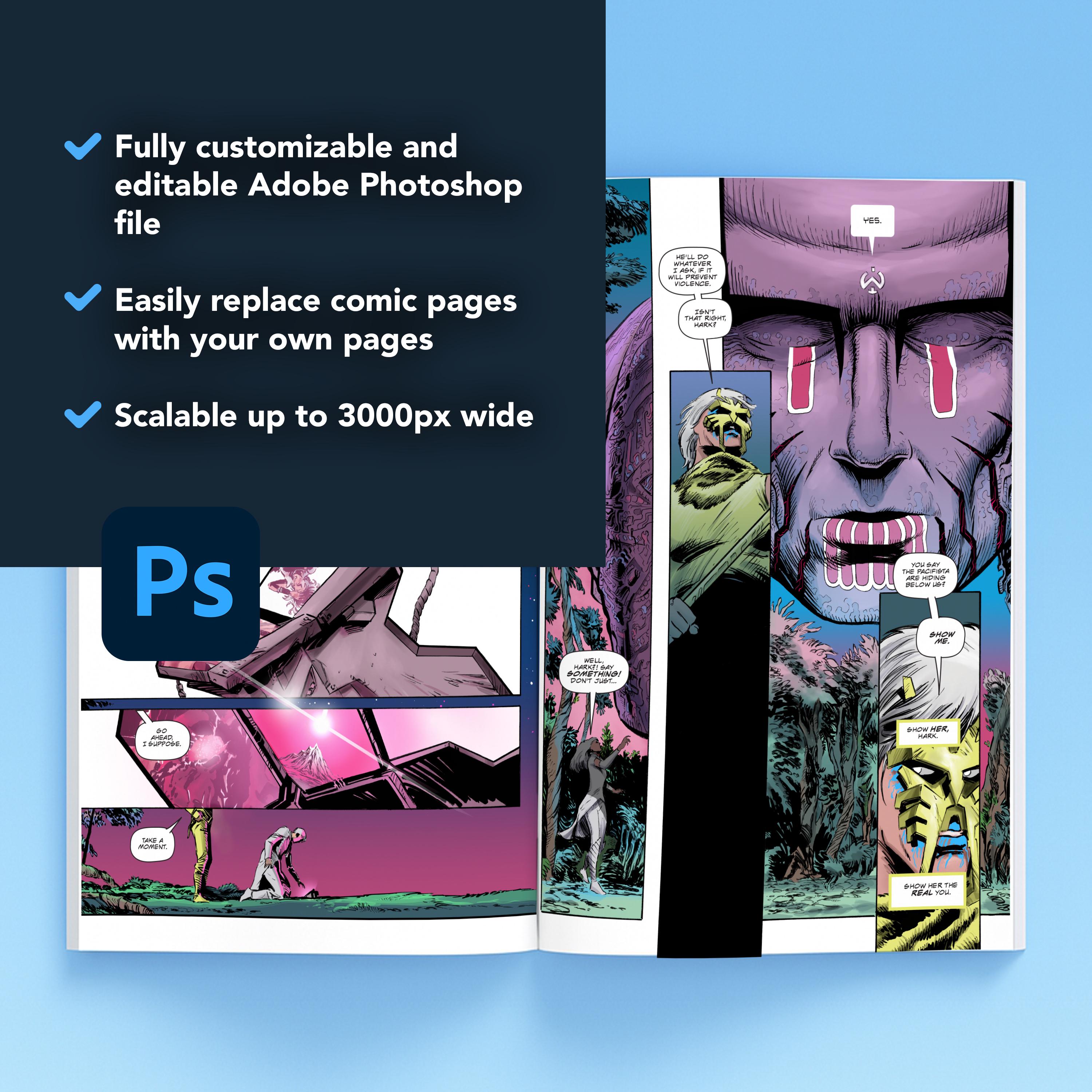 COMIC BOOK MOCKUPS Fully Editable Photoshop File - Etsy