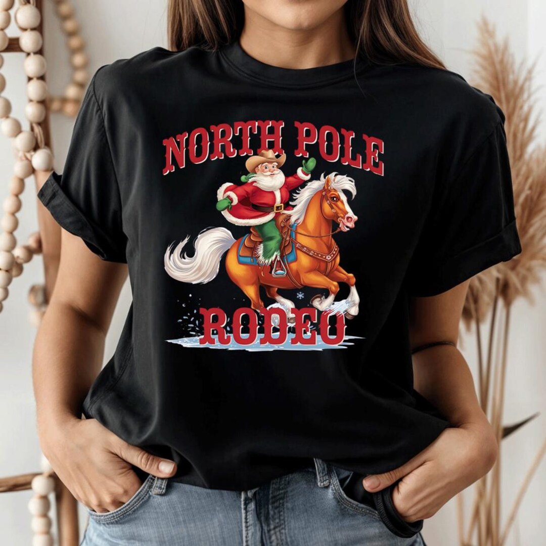 North Pole Rodeo PNG - Santa Cowboy Christmas Sublimation Design ...