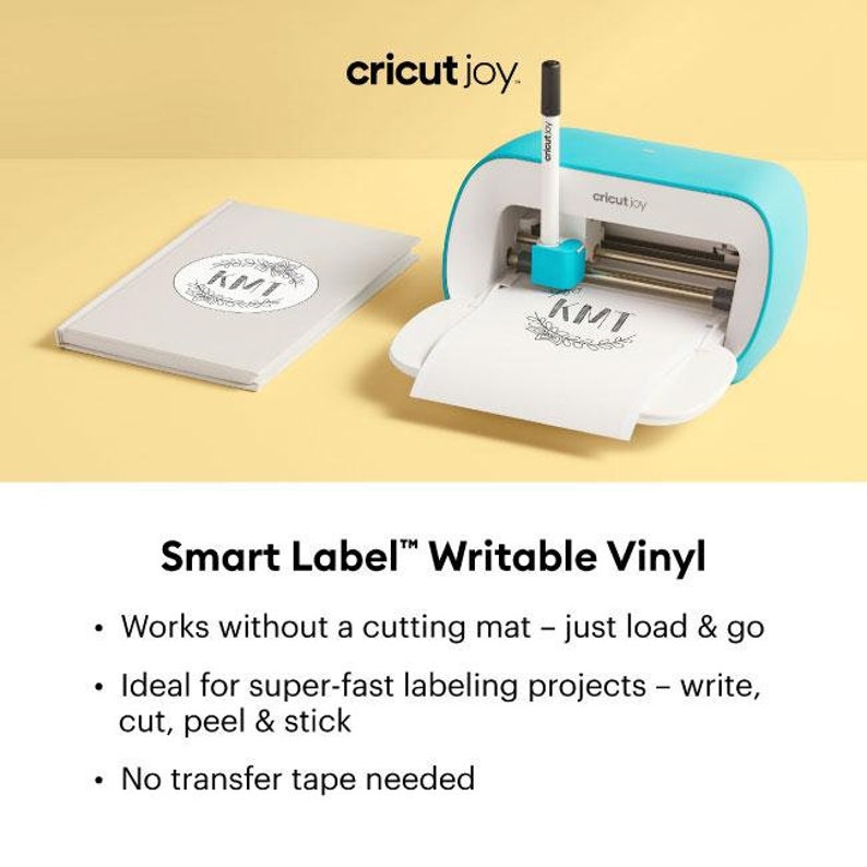 Cricut Joy Smart Label Writable Vinyl Adhesive Decal Roll
