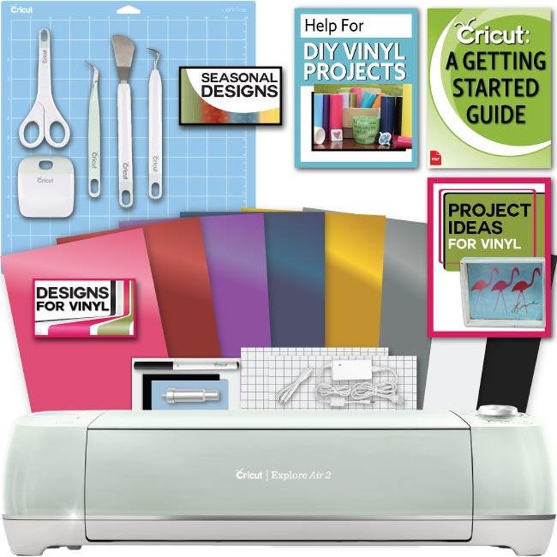 cricut explore air 2 machine bundle beginner guide tool etsy