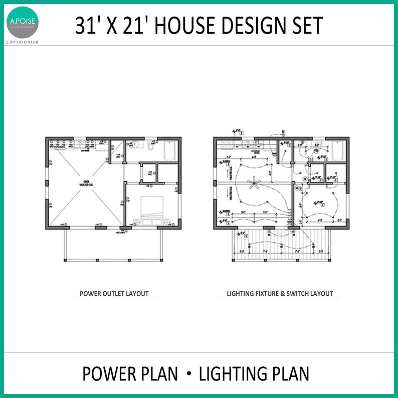 1 Bedroom Cottage House Plans – 651 SF Modern Design (PDF Download) image 6