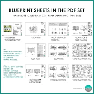 960 SF ADU House Plans – 2 Bed 2 Bath, Modern Small Home (PDF) image 4