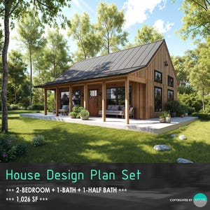 38 x 27' plattegronden kleine huisjes 2 slaapkamers huisjesplattegronden PDF huisontwerpplannen - kleine huisjes bouwblauwdruk 1,026SF