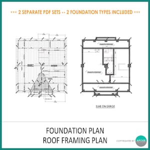 40'x30' 1,200SF Farmhouse Blueprint 2Bed 2Bath Small House Design Architectural Plan - Modern House Floor Plans (PDF Download) image 7