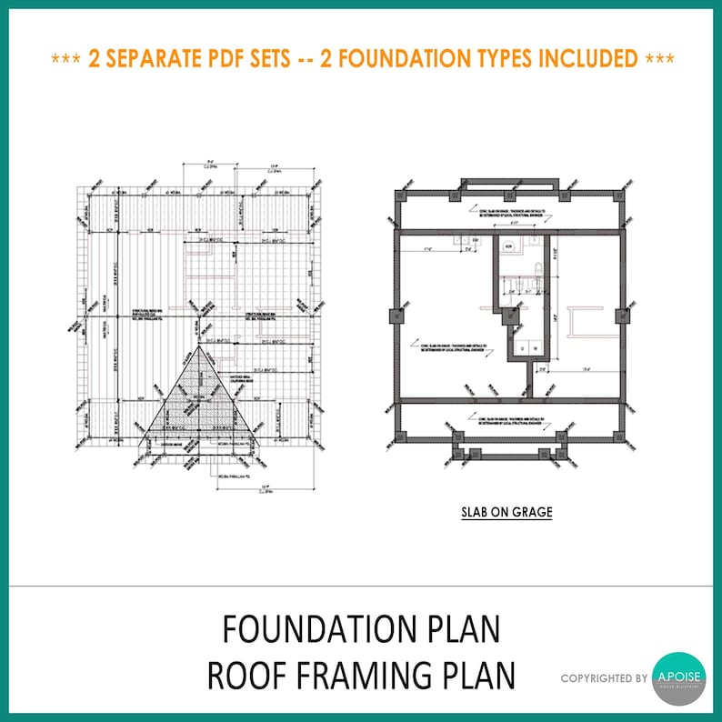 40'x30' 1,200SF Farmhouse Blueprint 2Bed 2Bath Small House Design Architectural Plan - Modern House Floor Plans (PDF Download) image 7