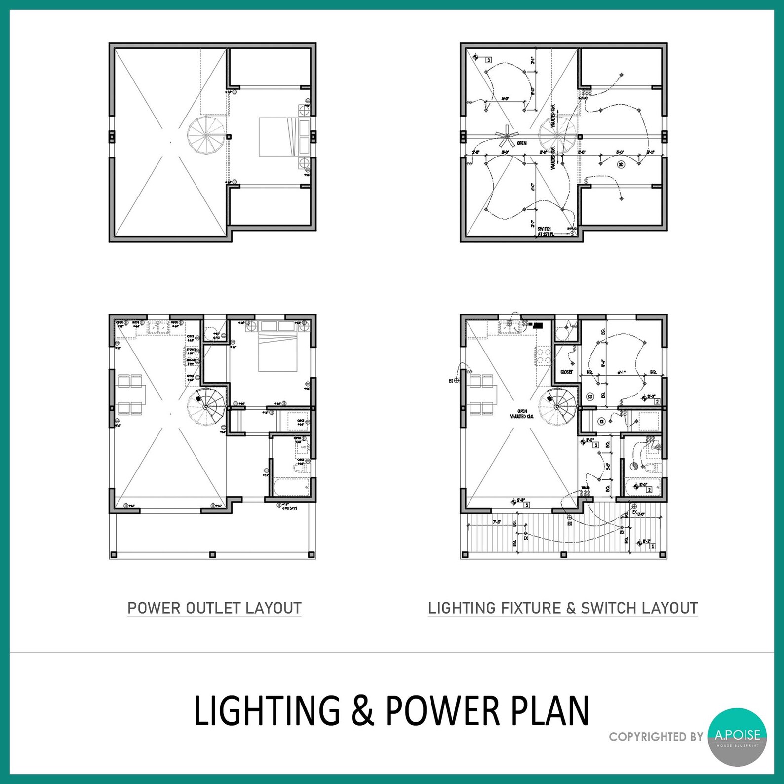 Cabin Plans With Loft 27'x26' House Plan - Custom Small House 970SF ...