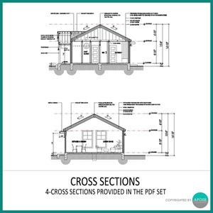 960 SF ADU House Plans – 2 Bed 2 Bath, Modern Small Home (PDF) image 8