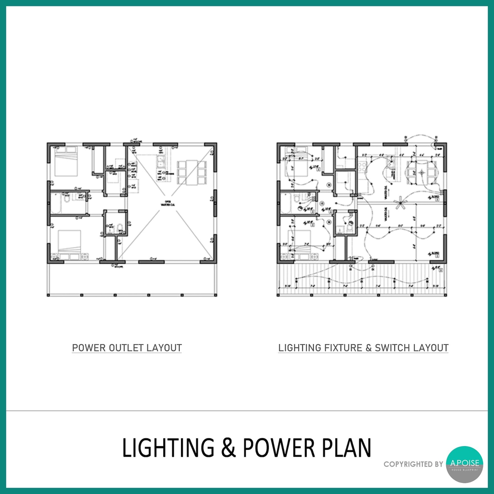 2 Bedroom Cabin House Plans – Small Home Blueprint (PDF) - Etsy