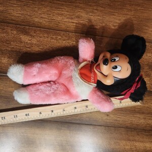 Vintage Disney Minnie Maus Plüschtier Rosa Pyjamas Baby Puppe Bild 6