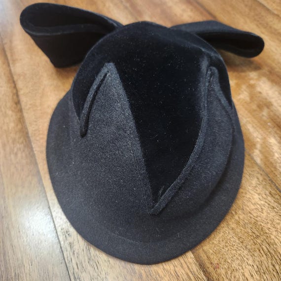 Anita Porritt Black Velvet Bow Hat Stunning Rhinestone Accent Designer Millinery Anita Porritt Black Velvet Bow Hat Stunning Rhinestone  main image 3