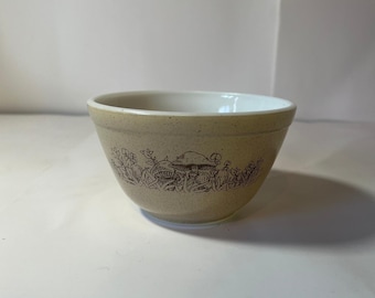 Bol para mezclar Pyrex Forest Fancies 401 de estilo vintage, color marrón moteado, 750 ml.