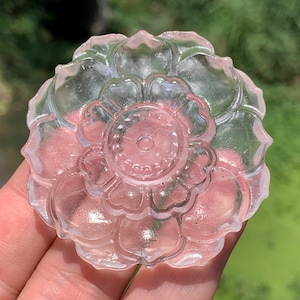 2.2''+ Natural Clear quartz,quartz crystal,hand carved,Crystal Rose,Flowers skull,Crystal Gifts 1pc