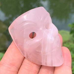 2.4''+ Natural Pink Rose quartz,quartz crystal,hand carved,Crystal skull,Crystal Gifts 1PC