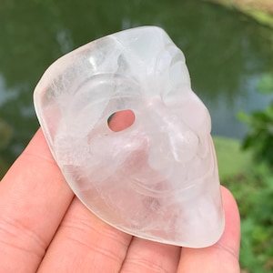 2.4''+ Natural Clear quartz,quartz crystal,hand carved,Crystal skull,Crystal Gifts 1PC