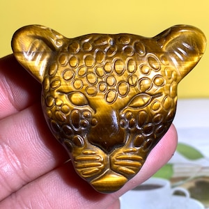 2&#39;&#39;+ Natural Tiger&#39;s eye stone quartz,quartz crystal,Crystal Leopard,Leopard Skull,Hand Carved Crystal Gifts 1pc