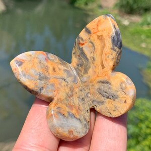 2.4&#39;&#39;+ Natural Crazy agate quartz,quartz crystal,hand carved,Crystal Butterfly,Butterfly skull,Crystal Gifts 1pc