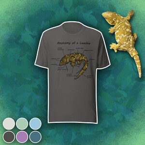 Anatomy of a Leachie, Hand Drawn Design T-Shirt - Novelty Reptile Lover Apparel