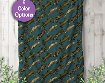 Manta de geco Leachie: suave y afelpada con estampado de geco sin costuras, hecha a mano, 6 colores disponibles, un regalo acogedor para los amantes de los gecos.