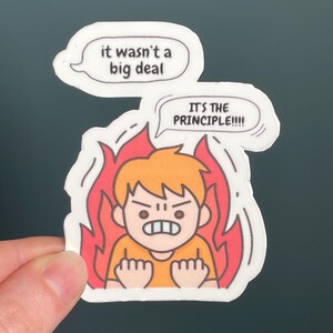 Vinyl Aufkleber &quot;IT&#39;S THE PRINCIPLE!!, Rage Aufkleber, &quot;&quot;gesunder Menschenverstand&quot;&quot; Sticker.&quot;