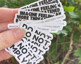 Vinyl Sticker 50 Pack DIY Choice Mini Stickers Anti Fascist Micro Messages Tiny Public Stickers FDT Anti Trump Fuck Ice Progressive