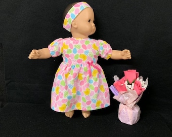 Bitty Baby Doll Clothes Handmade For 15/" Dolls Christmas Owl Dress Panties Bow