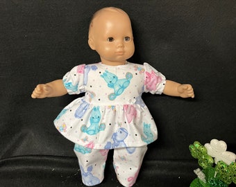 15 Inch Doll Clothes Handmade to Fit Like American Girl Bitty Baby Doll Clothes Pony Horse Modern Trendy Doll Pajamas Child Gift