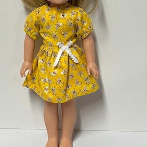14.5 Inch Doll Dress, 14.5&quot; Doll Dress, 14.5 Inch Doll Clothes, 14.5&quot; Doll Clothes Fluttering Bees Dress Child Gift