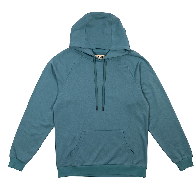 Retro Teal 100% Hemp Blank Unisex/Men Hoodie