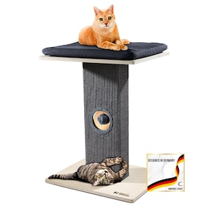 Cat scratching post-cat tree-interactive-scratching post-scratching post-cat lounger made of linen-scratching post for large cats-made of natural materials