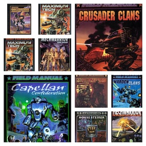 Classic BattleTech and Mechwarrior Wargaming Digital PDF Bundle - Military Science Fiction