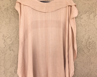 Abito caftano vintage marocchino blush lino S M L
