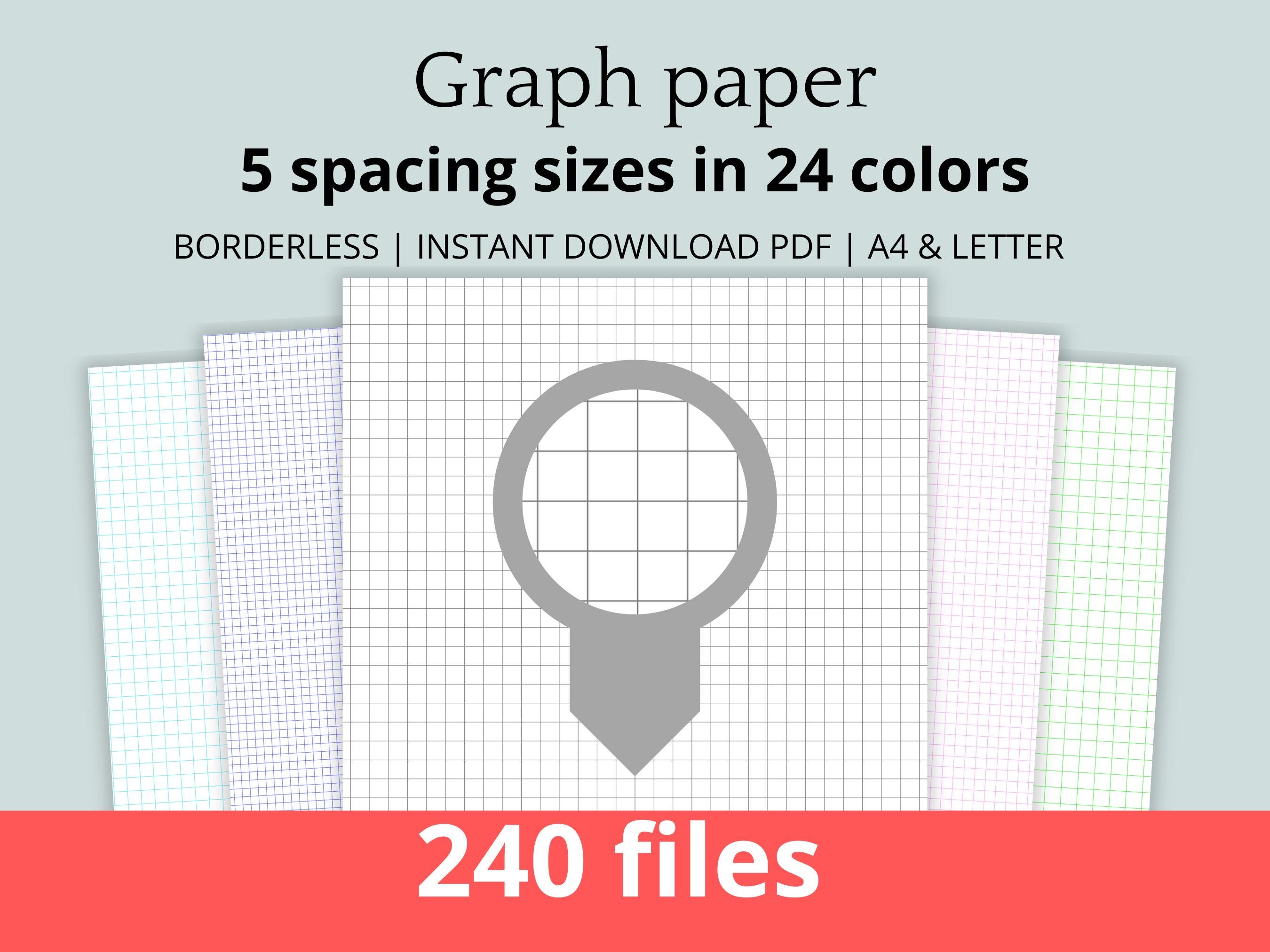Borderless Graph Paper Printable | A4 & Letter, 24 Colors (PDF Download ...
