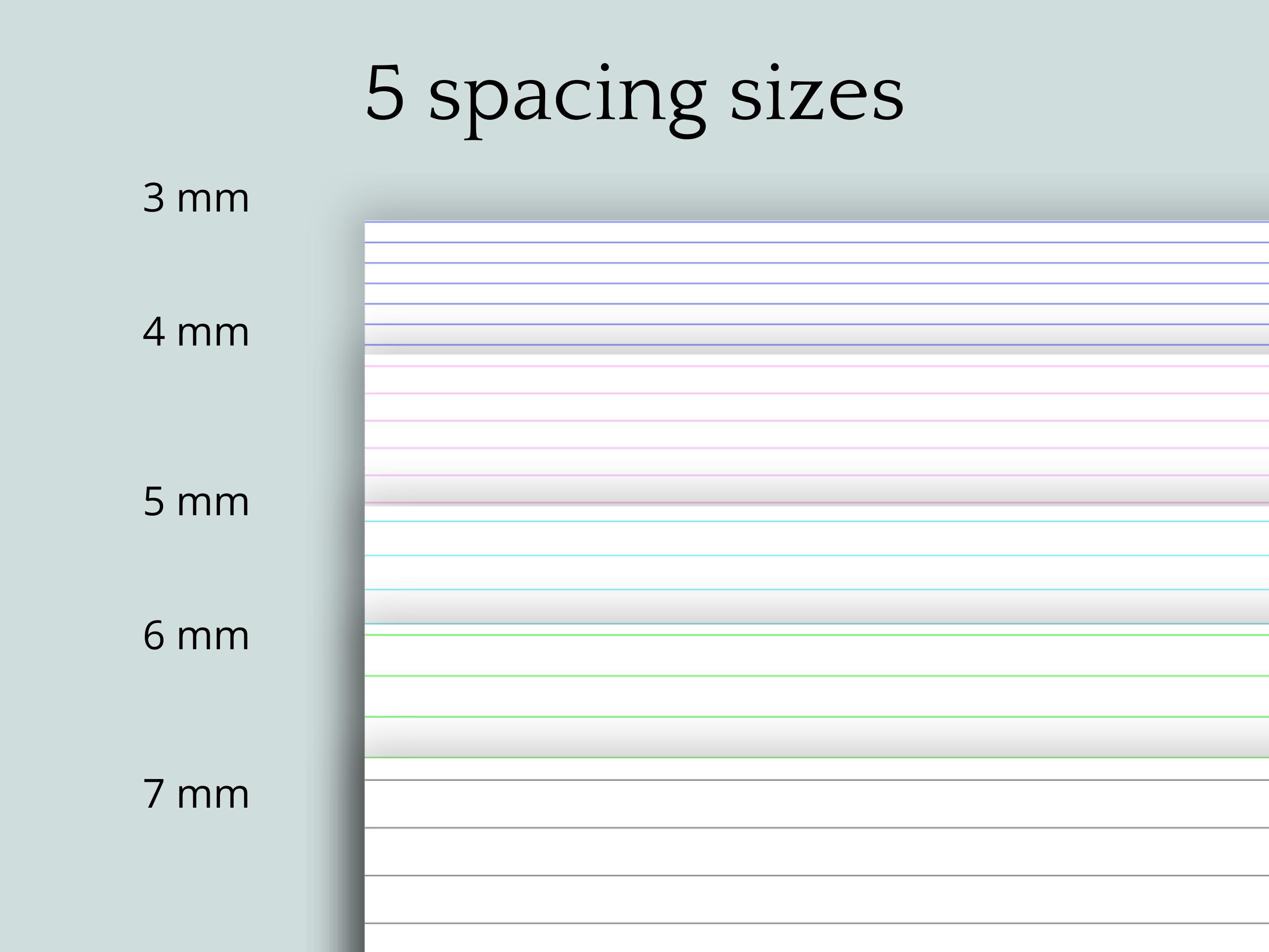 Lined Paper Printable | 24 Colors, A4 & Letter (PDF) - Etsy