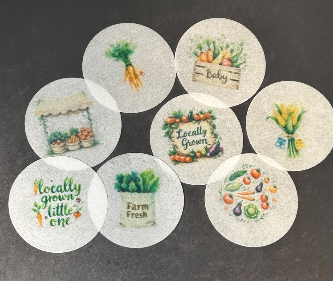 Food Case Topper Locally Grown Edible Cake Toppers. 16 Edible Baby Shower Cupcake ...