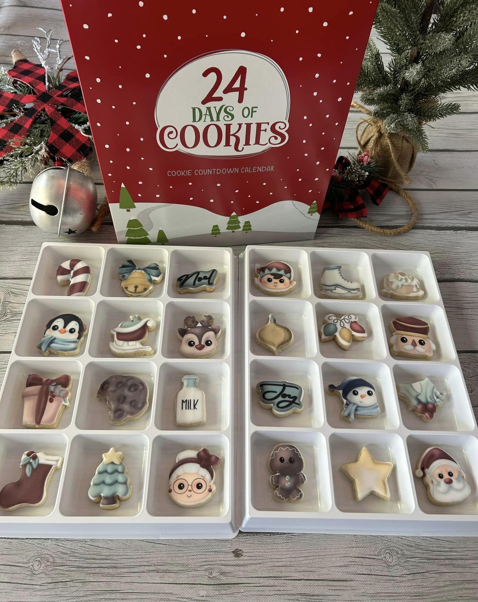 Christmas Sugar Cookie Advent Calendar 24 Days