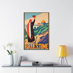 Indigenous Palestinian Lady - Palestine Jerusalem Poster, Support Palestinian Solidarity, All Eyes on Rafah, Ceasefire Now, Peace, Justice