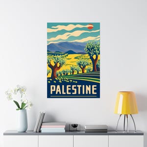 Palestine Olive Trees Art Print: Minimalist Home Decor