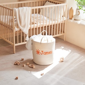 Personalisierter Wäschekorb für Kinder / Haustiere, Spielzeugkorb, Neugeborenen Geschenk, Geschenke für Babyparty, Geschenke für Mädchen Jungen Familie