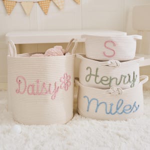 Personalisierter Wäschekorb für Kinder / Haustiere, Spielzeugkorb, Neugeborenen Geschenk, Geschenke für Babyparty, Geschenke für Mädchen Jungen Familie