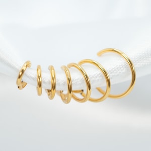 20G, 18G, 16G, Gold Clicker Hoop Ring, Nose Ring, Implant Grade Titanium, Septum Hoop, Nose Piercing, Cartilage Hoop, Conch Ring, Helix Hoop