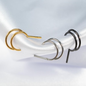 16G Double Layered Septum Ring, Titanium Clicker Hoop, Nose Ring, Daith Hoop, Septum Piercing, Cartilage Hoop, Helix Hoop, Hinge Segment W30